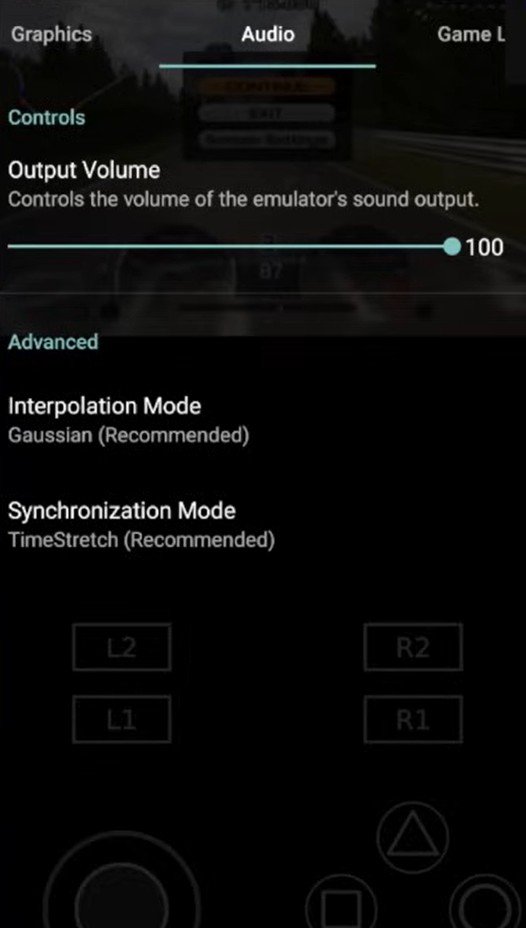 aethersx2 emulator audio settings