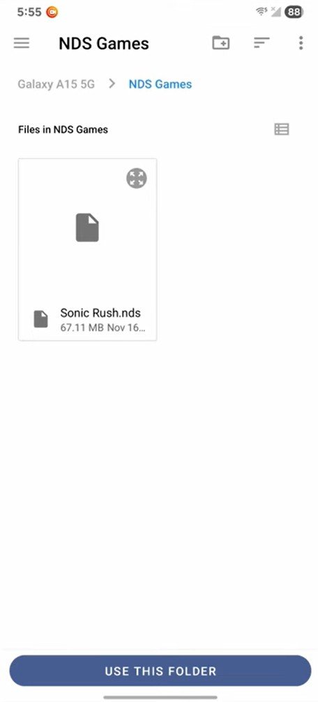 drastic ds emulator use folder