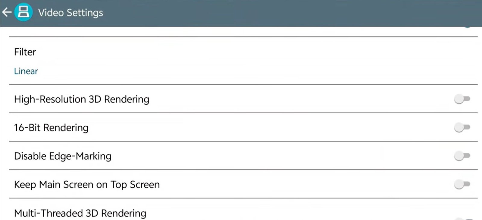 drastic ds emulator video settings