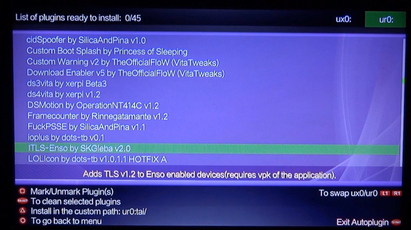iTLS-Enso Plugin / VPK : FIX ERROR SSL C2-14900-4 and NW-8942-3 Error 17 itls enso psvita autoplugins installation method