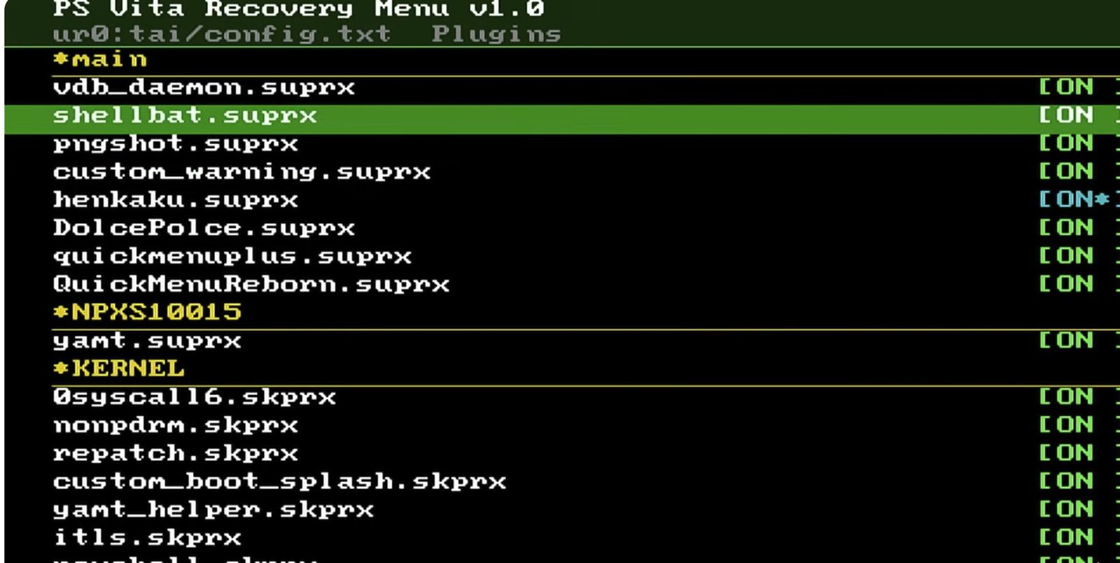 PS Vita Recovery Menu v1.0: Wireless Plugin Management, Registry Repair, and Unbricking Tools 17 ps vita recovery boot plugins