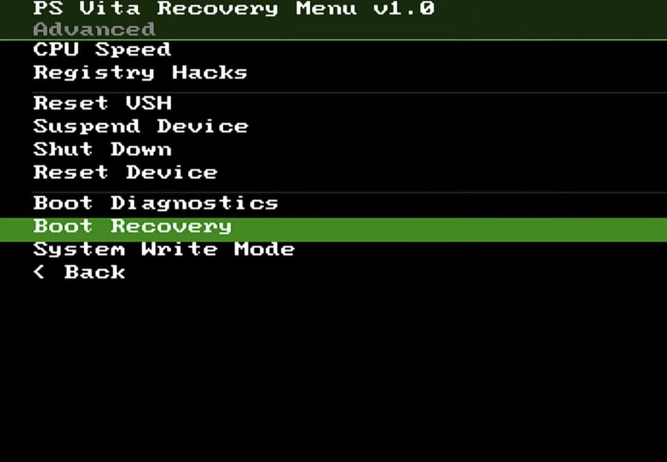PS Vita Recovery Menu v1.0: Wireless Plugin Management, Registry Repair, and Unbricking Tools 18 ps vita recovery boot
