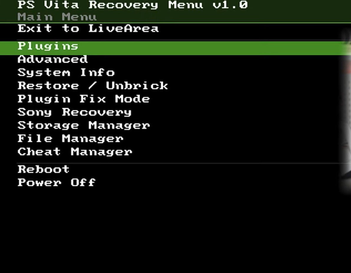 PS Vita Recovery Menu v1.0: Wireless Plugin Management, Registry Repair, and Unbricking Tools 15 ps vita recovery interface