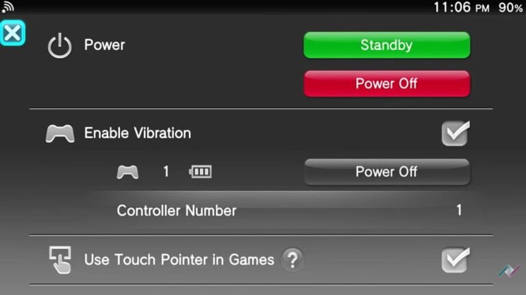quick menu interface