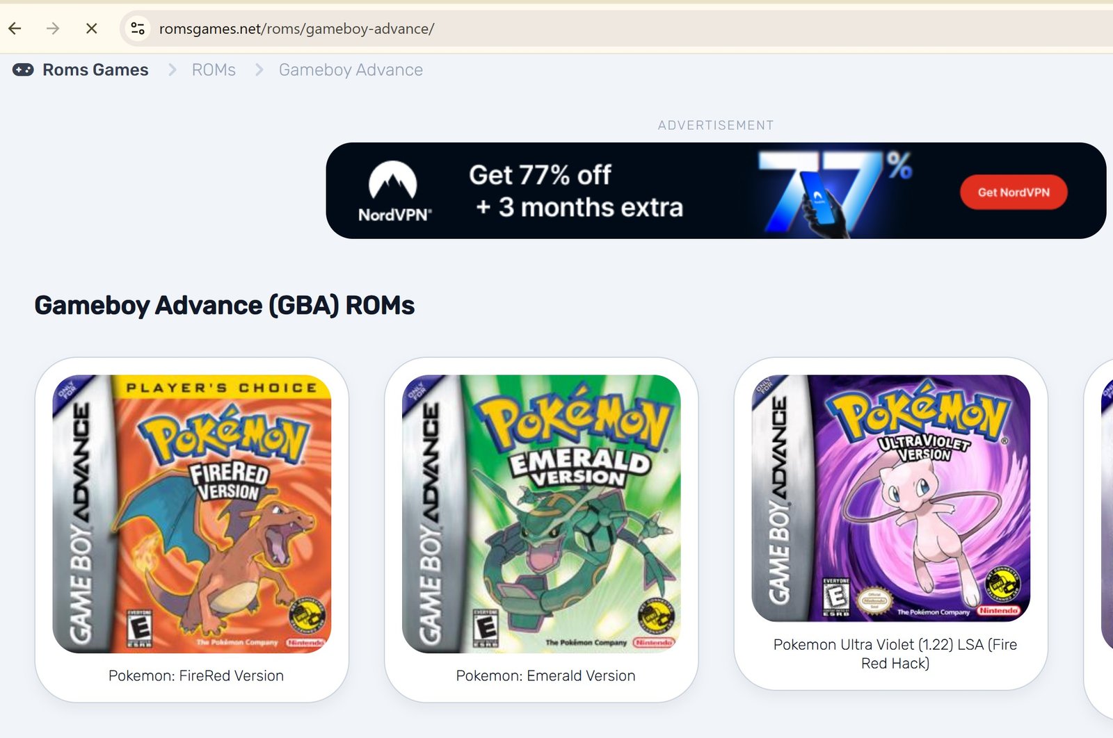 romsgames gba download