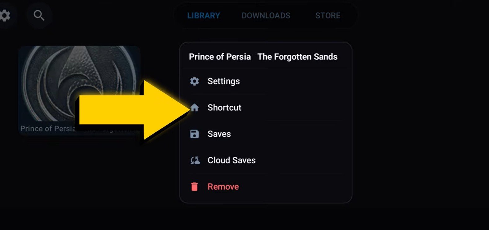 winnative create game shortcut