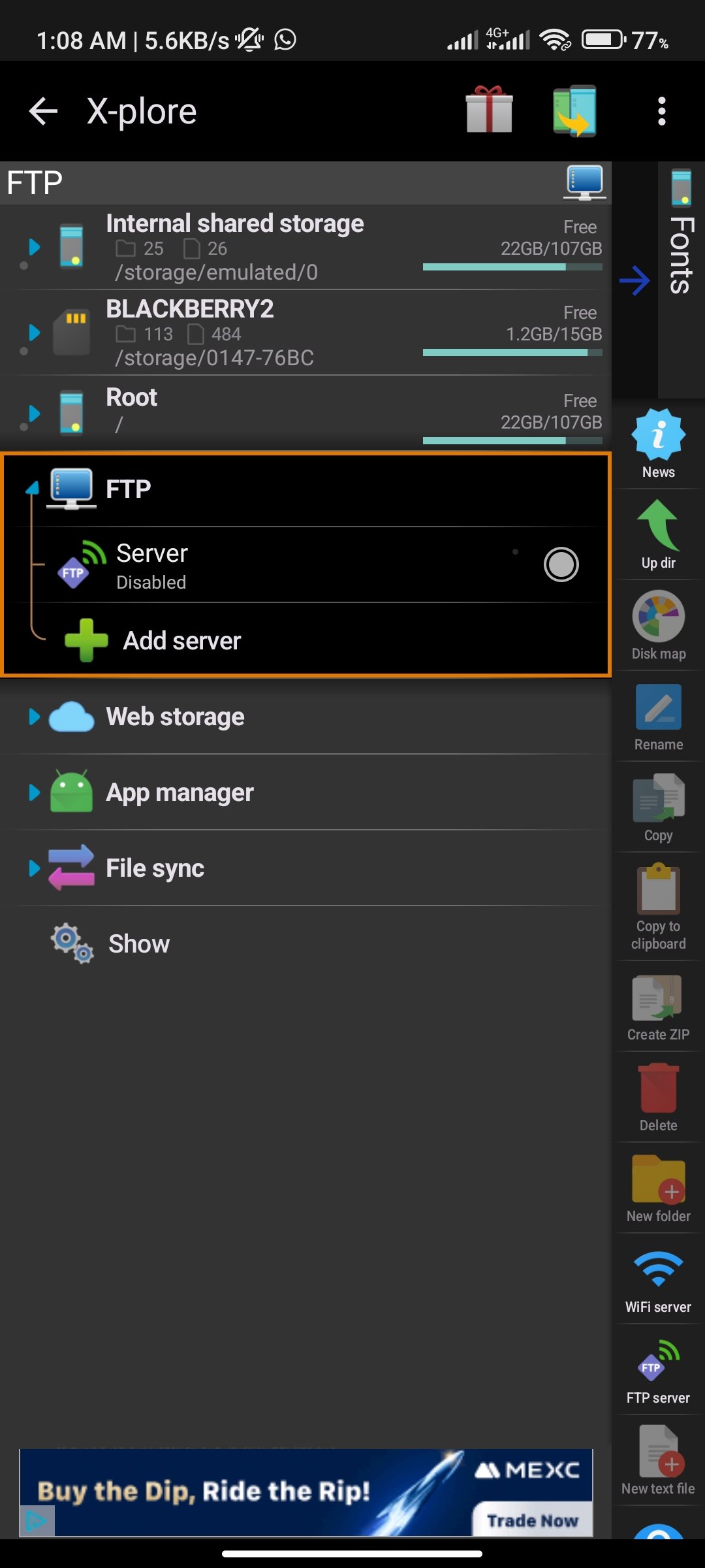 x plore transfer files to psvita ftp client no pc 1
