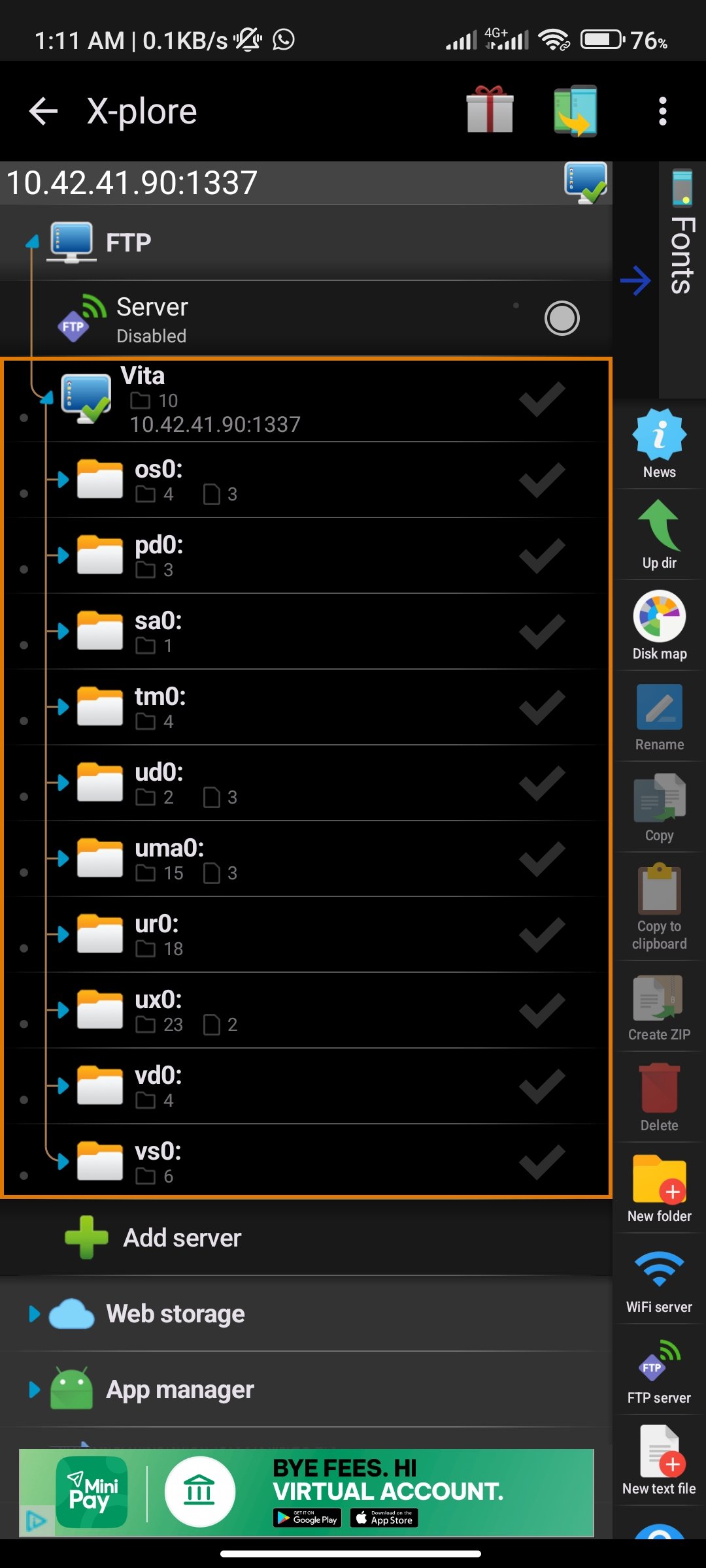 x plore transfer files to psvita ftp client no pc 3