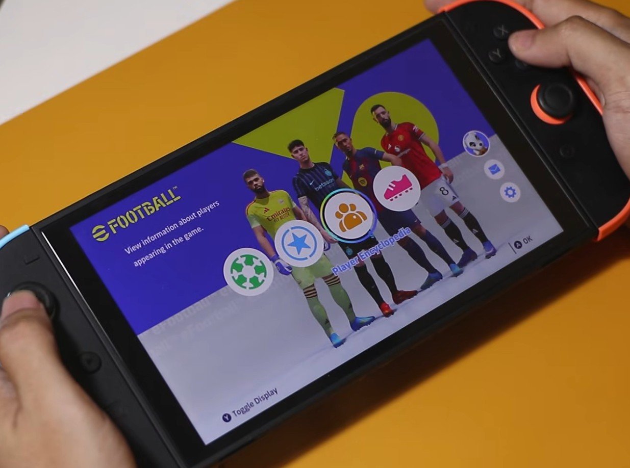 efootball kick-off nintendo switch 2 menu