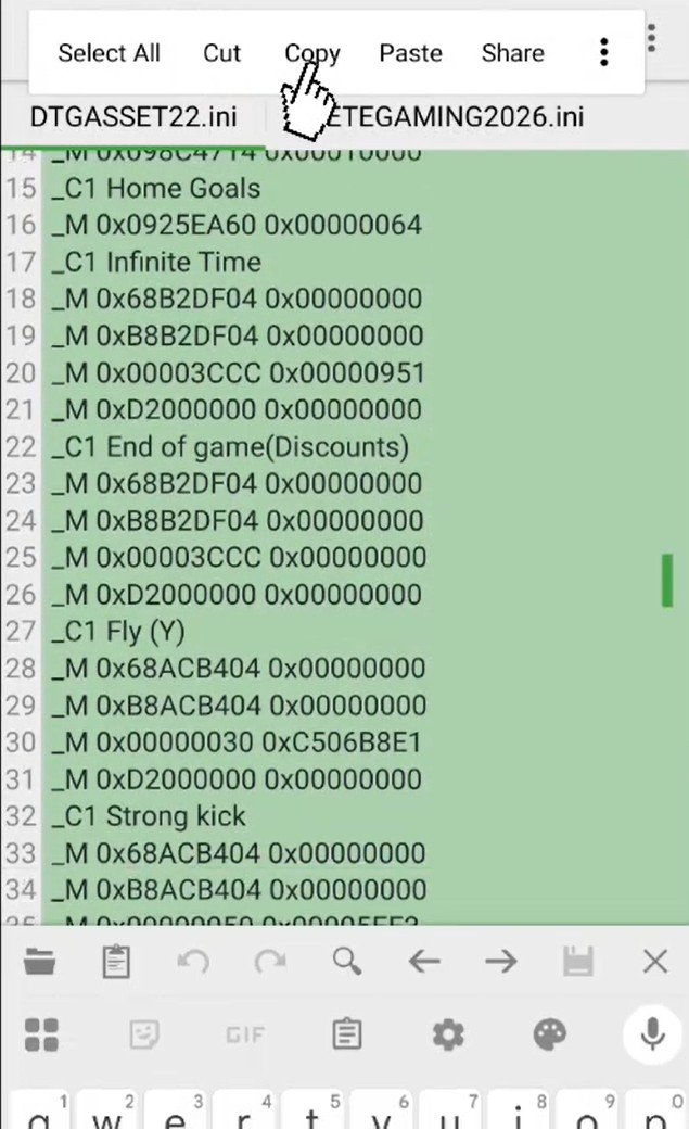 ppsspp cheat copy and paste