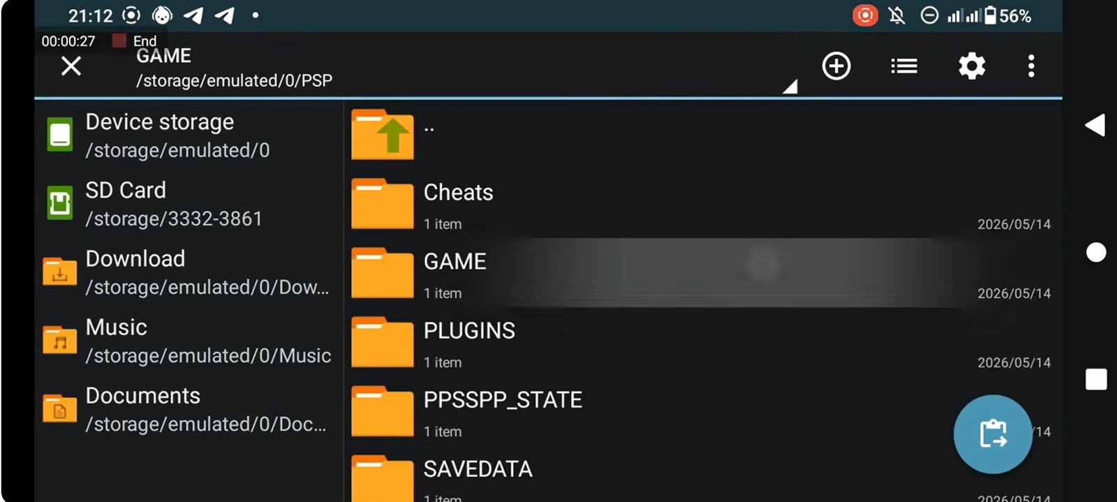 ppsspp-game folder