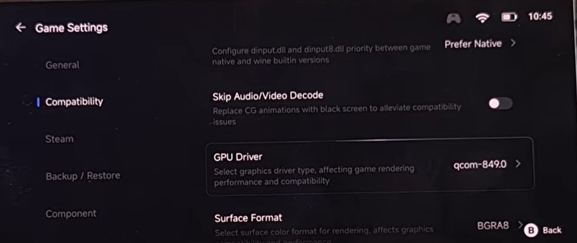 gamehub mesa turnip driver pc game settings compatibility gpu driver