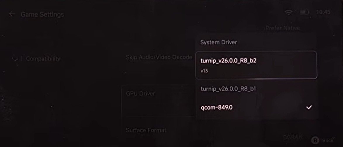 gamehub mesa turnip driver pc game settings select driver